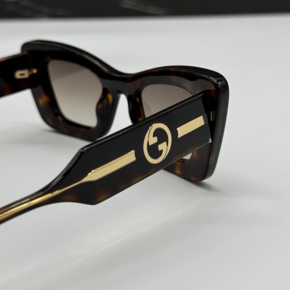 NEW GG1552S 002 BUTTERFLY HAVANA BROWN WOMEN SUNGLASSES GUCCI - Picture 8 of 12